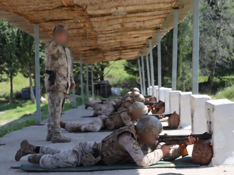 Prone firing on a shaded firing line with AYZET thermal targets