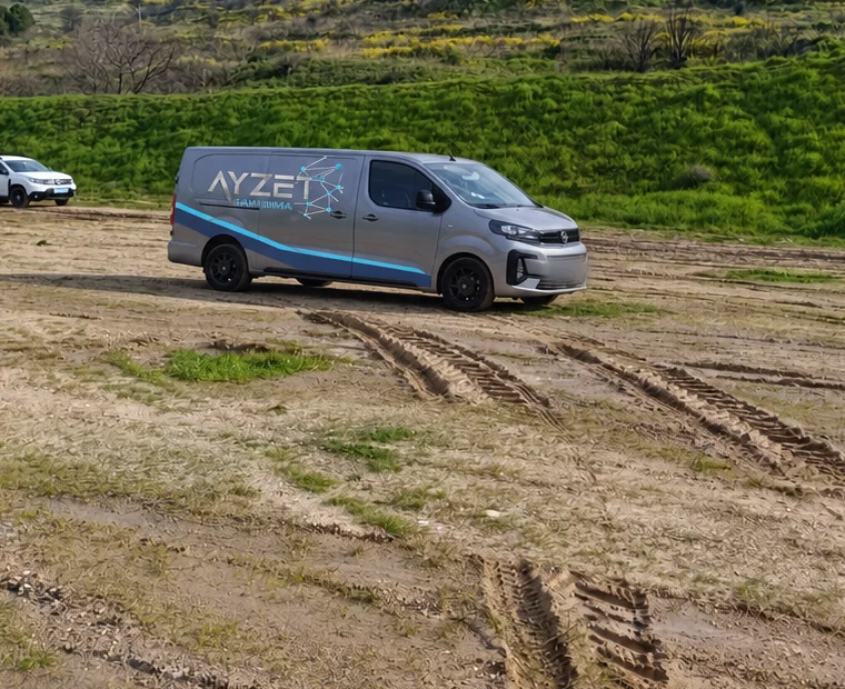 AYZET service vehicle on a training range